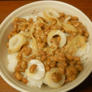納豆の食べ方-新生姜ちくわ♪